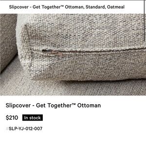 Sundays Furniture Get Together ottoman slipcover